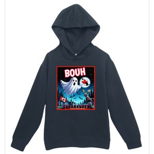 Halloween Ghost In Canada Says Boo In French Candian Urban Pullover Hoodie