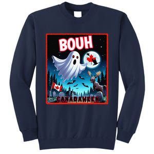 Halloween Ghost In Canada Says Boo In French Candian Tall Sweatshirt