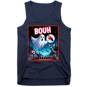 Halloween Ghost In Canada Says Boo In French Candian Tank Top