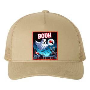 Halloween Ghost In Canada Says Boo In French Candian Yupoong Adult 5-Panel Trucker Hat