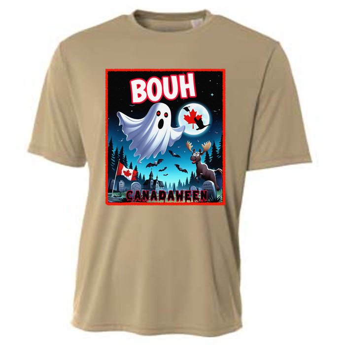 Halloween Ghost In Canada Says Boo In French Candian Cooling Performance Crew T-Shirt