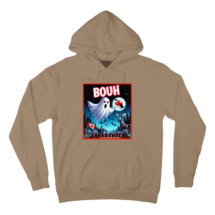 Halloween Ghost In Canada Says Boo In French Candian Hoodie