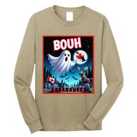 Halloween Ghost In Canada Says Boo In French Candian Long Sleeve Shirt