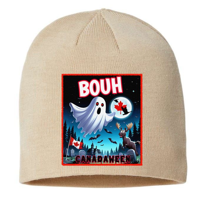 Halloween Ghost In Canada Says Boo In French Candian Sustainable Beanie