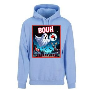 Halloween Ghost In Canada Says Boo In French Candian Unisex Surf Hoodie