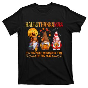 Hallothanksmas Gnome It’S Most The Wonderful Time Of The Year T-Shirt