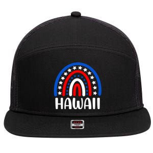 Hawaii Gift I Love Hawaii Usa Gift 7 Panel Mesh Trucker Snapback Hat