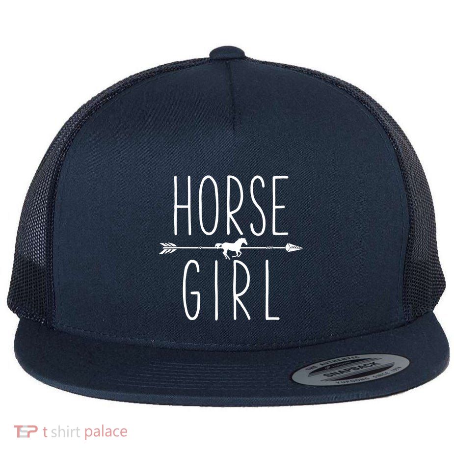 Horse Girl I Love My Horses Equestrian Horseback Riding Flatbill Hat