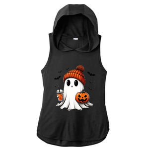 Halloween Ghost Ing Coffee Ghost Ice Coffee Gift Ladies PosiCharge Tri-Blend Wicking Draft Hoodie Tank