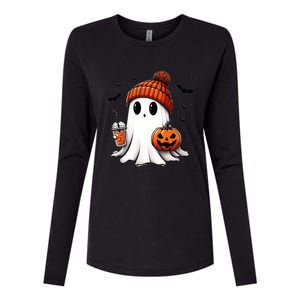 Halloween Ghost Ing Coffee Ghost Ice Coffee Gift Womens Cotton Relaxed Long Sleeve T-Shirt