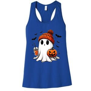 Halloween Ghost Ing Coffee Ghost Ice Coffee Gift Women's Racerback Tank