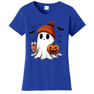 Halloween Ghost Ing Coffee Ghost Ice Coffee Gift Women's T-Shirt