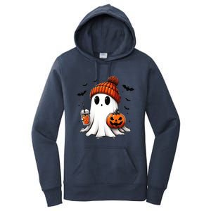 Halloween Ghost Ing Coffee Ghost Ice Coffee Gift Women's Pullover Hoodie