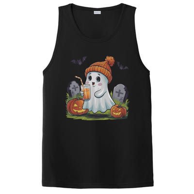 Halloween Ghost Ing Iced Coffee Pumpkin Tombstones Fall Gift PosiCharge Competitor Tank