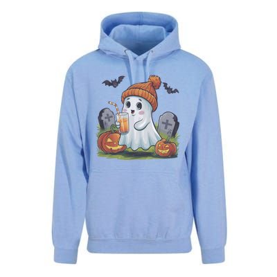 Halloween Ghost Ing Iced Coffee Pumpkin Tombstones Fall Gift Unisex Surf Hoodie