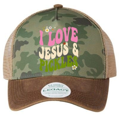 Hippie Groovy I Love Pickles & Jesus Pickle Retro Vegetarian Legacy Tie Dye Trucker Hat