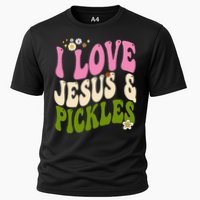 Hippie Groovy I Love Pickles & Jesus Pickle Retro Vegetarian Cooling Performance Crew T-Shirt