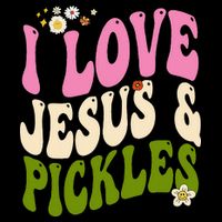 Hippie Groovy I Love Pickles & Jesus Pickle Retro Vegetarian Cooling Performance Crew T-Shirt