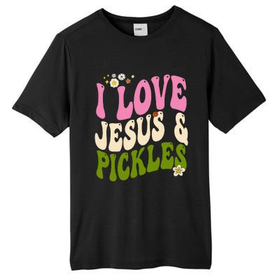 Hippie Groovy I Love Pickles & Jesus Pickle Retro Vegetarian Tall Fusion ChromaSoft Performance T-Shirt