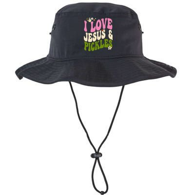 Hippie Groovy I Love Pickles & Jesus Pickle Retro Vegetarian Bucket Hat