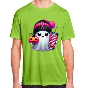 Drinking Coffee Halloween Ghost Ice Coffee Cute Ghost  Gift Adult ChromaSoft Performance T-Shirt