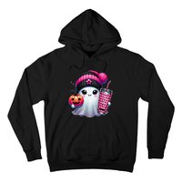 Drinking Coffee Halloween Ghost Ice Coffee Cute Ghost  Gift Hoodie