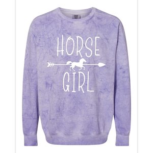 Horse Girl I Love My Horses Riding Equestrian Women Gifts Colorblast Crewneck Sweatshirt