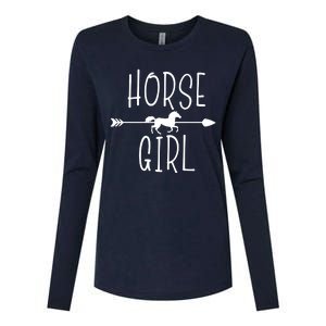 Horse Girl I Love My Horses Riding Equestrian Women Gifts Womens Cotton Relaxed Long Sleeve T-Shirt