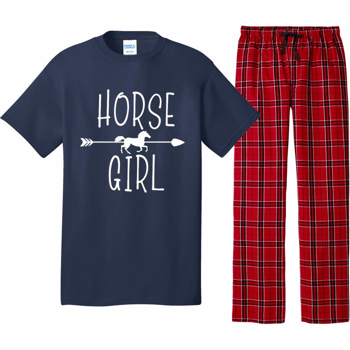 Horse Girl I Love My Horses Riding Equestrian Women Gifts Pajama Set