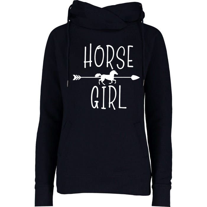 Horse Girl I Love My Horses Riding Equestrian Women Gifts Womens Funnel Neck Pullover Hood