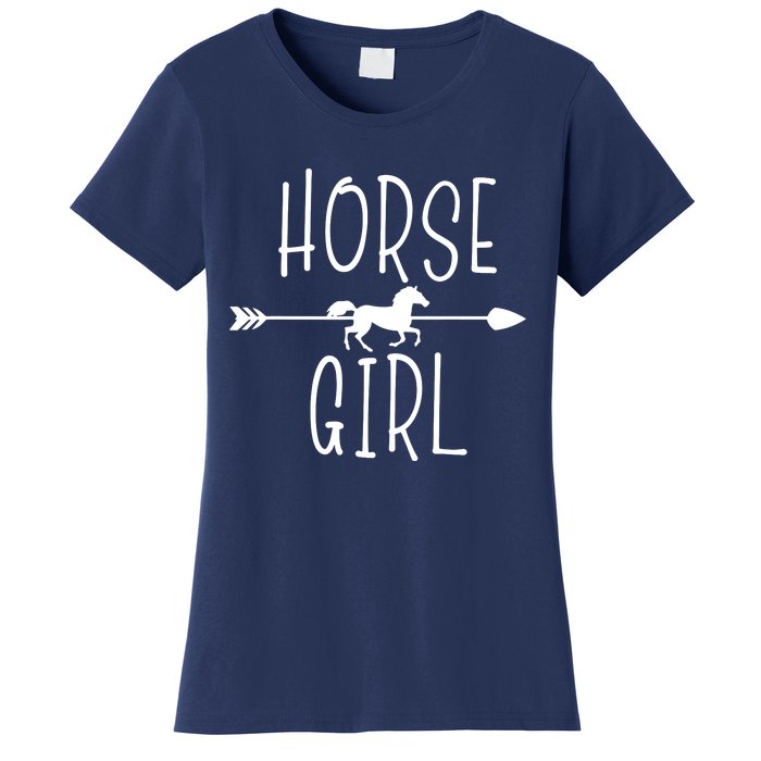 Horse Girl I Love My Horses Riding Equestrian Women Gifts Women's T-Shirt