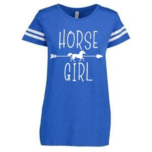 Horse Girl I Love My Horses Riding Equestrian Women Gifts Enza Ladies Jersey Football T-Shirt