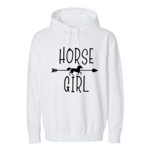 Horse Girl I Love My Horses Riding Equestrian Women Gifts Garment-Dyed Fleece Hoodie