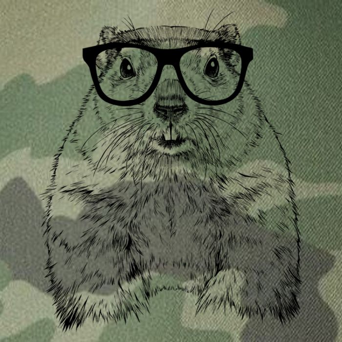 Hipster Groundhog In Nerd Glasses Animal Legacy Tie Dye Trucker Hat