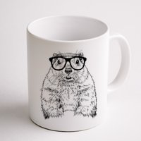 Hipster Groundhog In Nerd Glasses Animal Mug