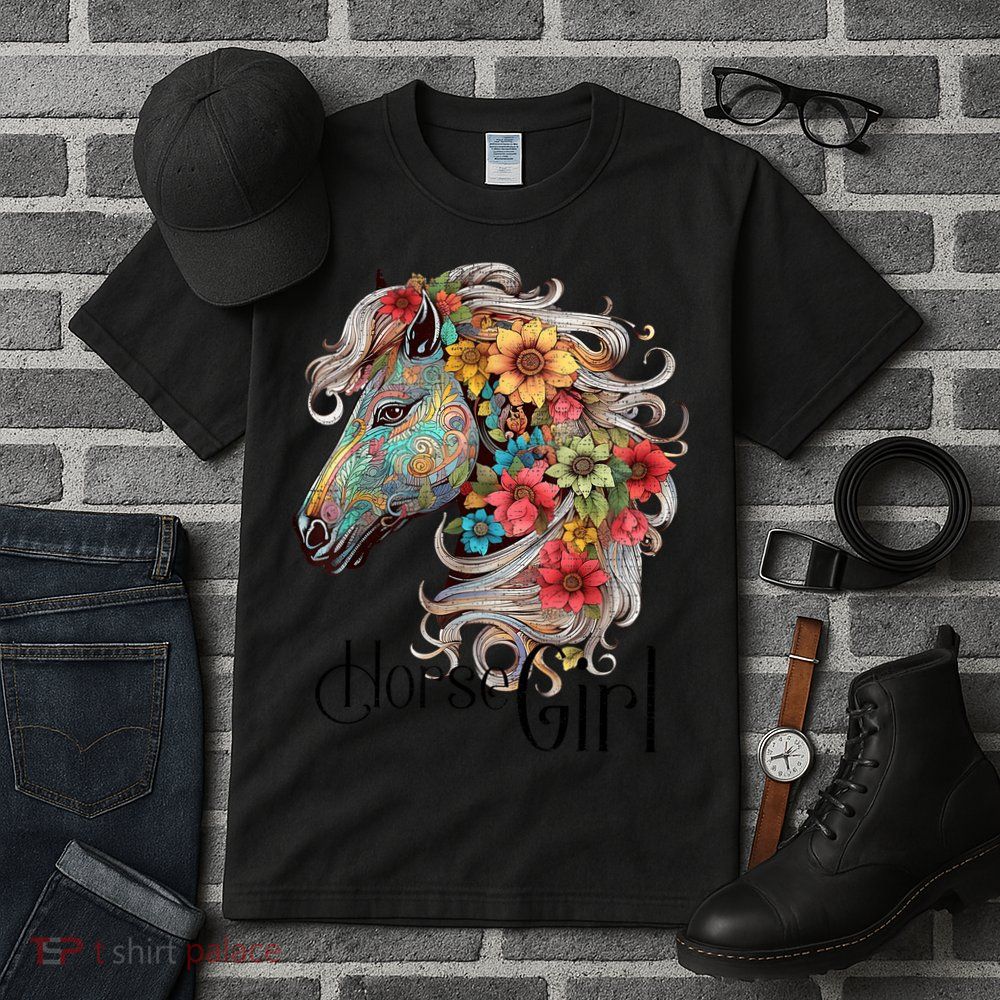 Horse Girl Just A Girl Who Loves Horses Horseback Riding Tall T-Shirt