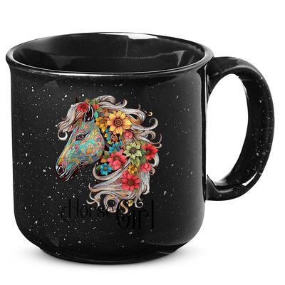 Horse Girl Just A Girl Who Loves Horses Horseback Riding 15oz Campfire Ceramic Mug