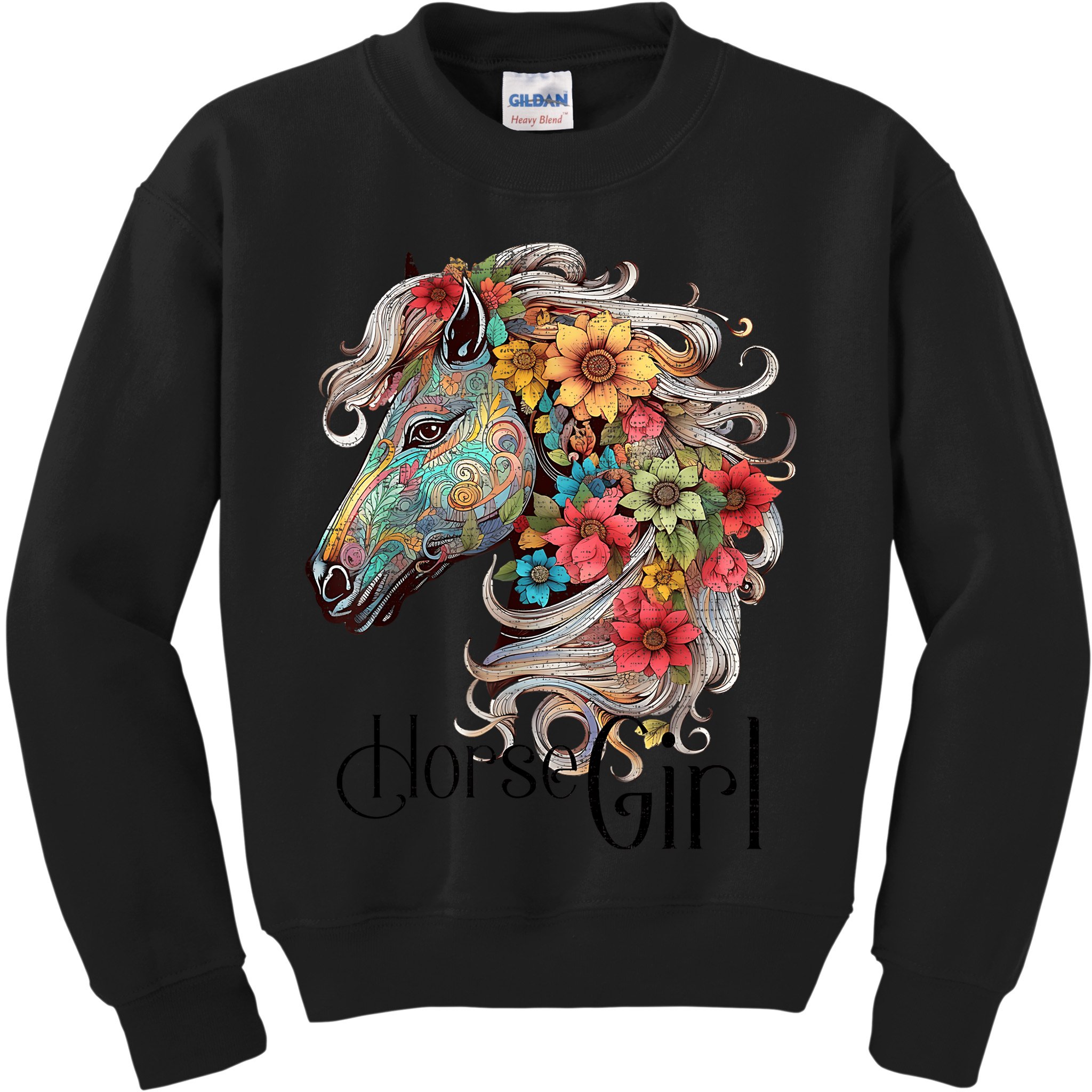 Horse Girl Just A Girl Who Loves Horses Horseback Riding Kids Sweatshirt