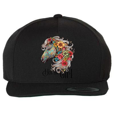 Horse Girl Just A Girl Who Loves Horses Horseback Riding Wool Snapback Cap
