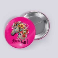 Horse Girl Just A Girl Who Loves Horses Horseback Riding Button