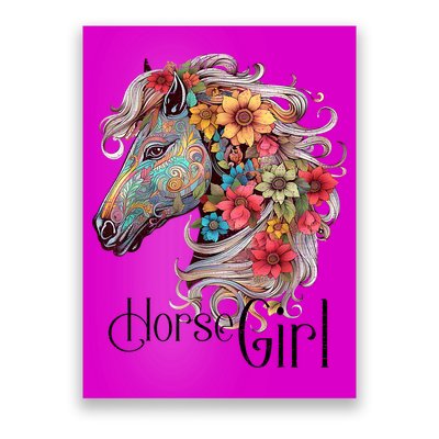 Horse Girl Just A Girl Who Loves Horses Horseback Riding Poster