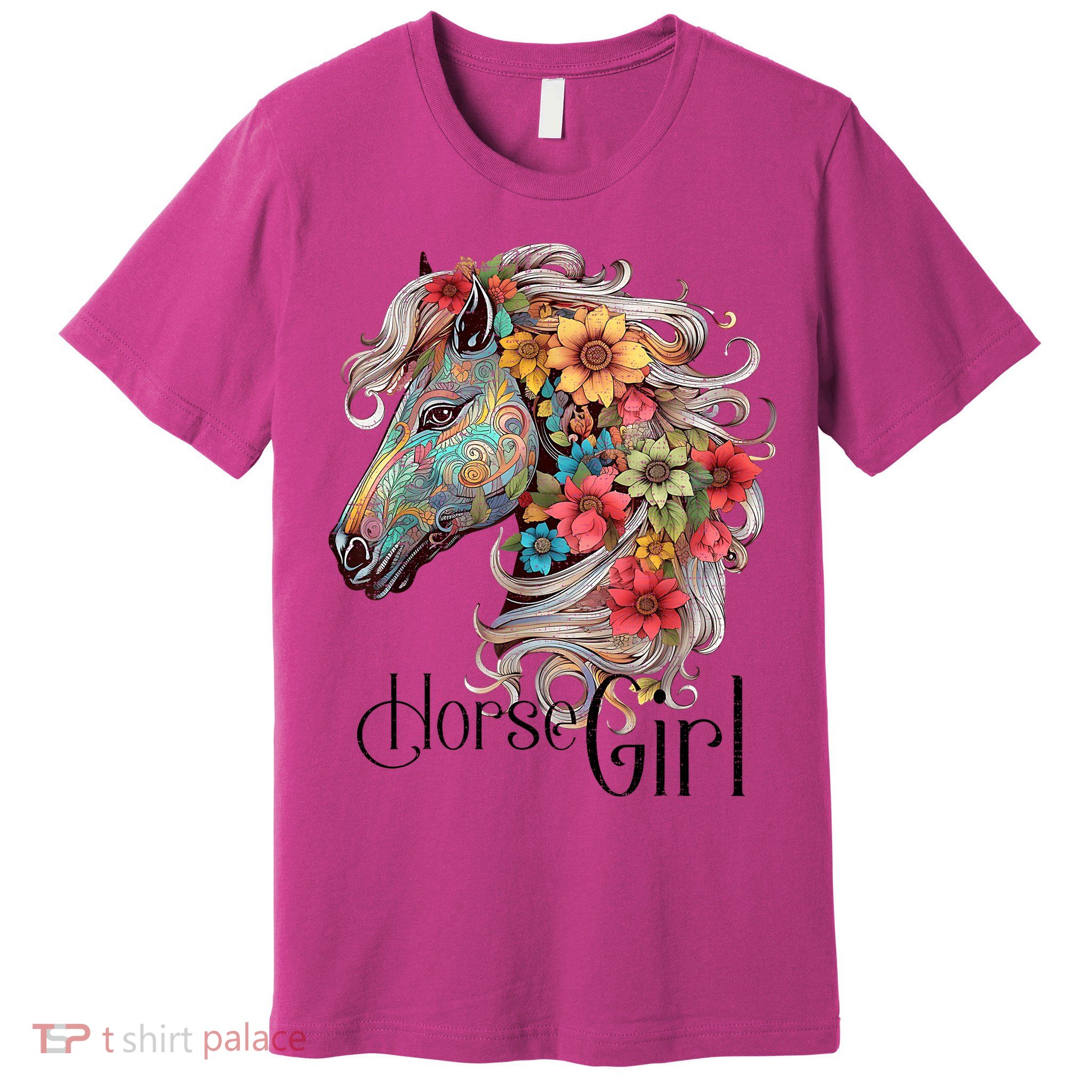 Horse Girl Just A Girl Who Loves Horses Horseback Riding Premium T-Shirt