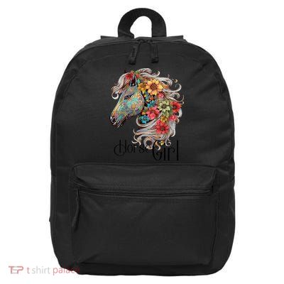 Horse Girl Just A Girl Who Loves Horses Horseback Riding 16 in Basic Backpack