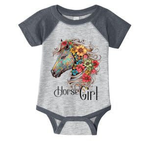 Horse Girl Just A Girl Who Loves Horses Horseback Riding Infant Baby Jersey Bodysuit