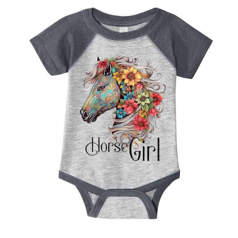 Horse Girl Just A Girl Who Loves Horses Horseback Riding Infant Baby Jersey Bodysuit