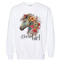 Horse Girl Just A Girl Who Loves Horses Horseback Riding Garment-Dyed Sweatshirt