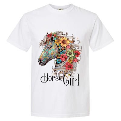 Horse Girl Just A Girl Who Loves Horses Horseback Riding Garment-Dyed Heavyweight T-Shirt