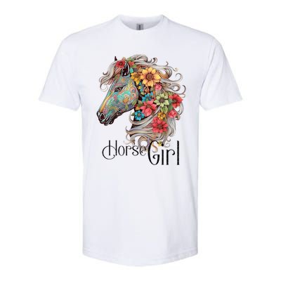 Horse Girl Just A Girl Who Loves Horses Horseback Riding Softstyle CVC T-Shirt