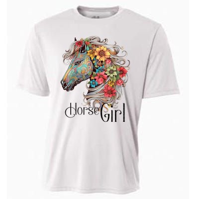 Horse Girl Just A Girl Who Loves Horses Horseback Riding Cooling Performance Crew T-Shirt