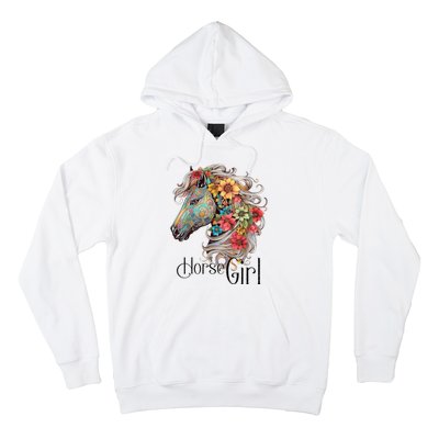 Horse Girl Just A Girl Who Loves Horses Horseback Riding Hoodie